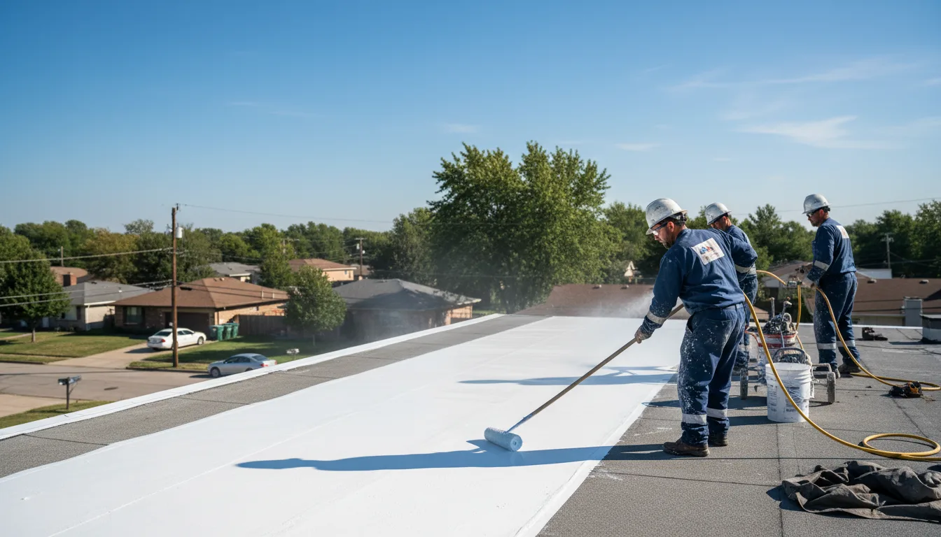 Commercial roof coating in Penfield, IL near me